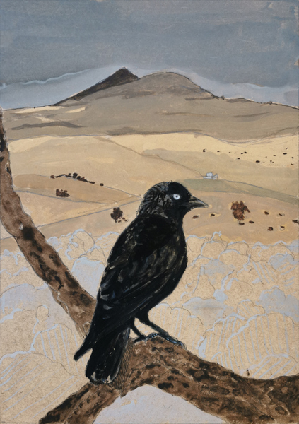 Vue du Mont Cantal 6 - 21x30 - tempera